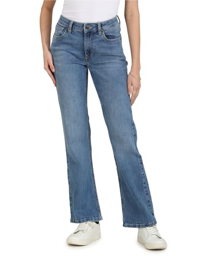 U.S. POLO ASSN. Women's Bootcut Fit Mid Rise Jeans (UWAW23JN031_Blue_32)