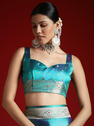 AKHILAM Women's Kanjivaram Woven Soft Silk Saree With Blouse Piece