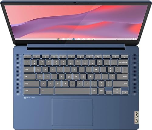 Lenovo IdeaPad Slim 3 14" Chromebook Laptop (14" FHD Touchscreen, 8-Core MediaTek Kompanio 520, 4GB RAM, 128GB(64GB eMMC+64GB SD)), Webcam, 13.5-Hrs Long-Battery Life, IST Card, Chrome OS, Abyss Blue