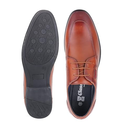 Red Chief Low Ankle Formal Derby Shoes for Men | Tan UK09