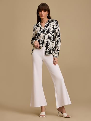 Kazo Jenna Flared Shapewear Jeggings White