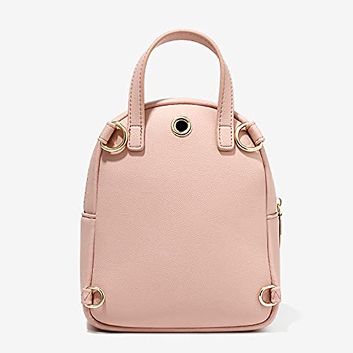 GEFIRE Womens Backpack Women Backpack， Mini Soft Touch Multi-Function Small Backpack ，Ladies Shoulder Bag Purse Black，PU Single Shoulder Ladies Bag (Color : Dark blue)