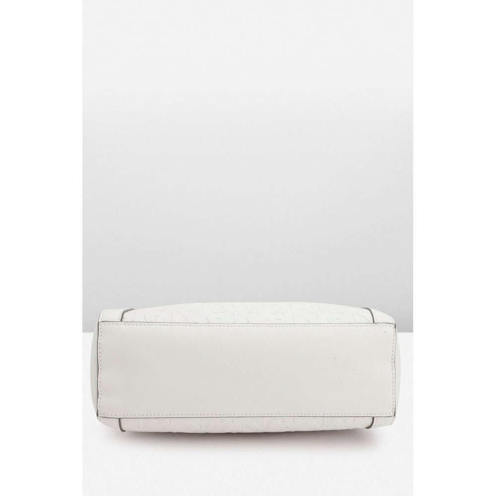 Anne Klein Faux Leather Zipper Closure Women's Satchel Bag (Grey, XL)