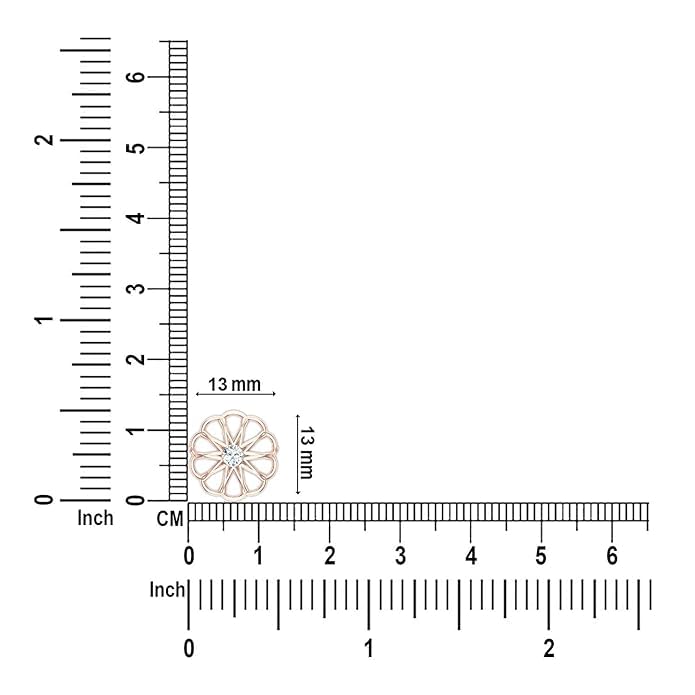 DISHIS 14K Rose Gold Diamond Bracelet for Women