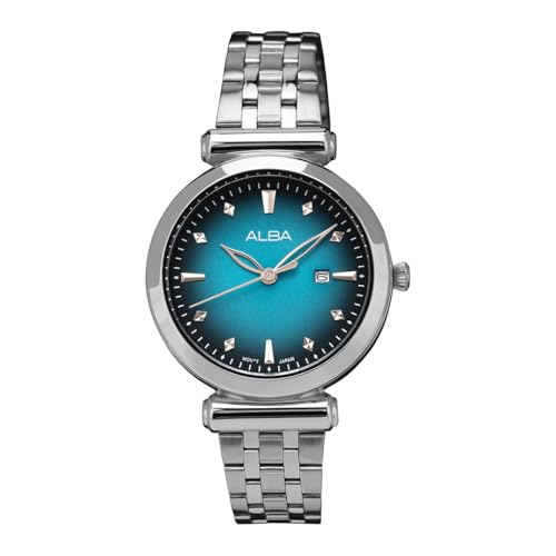 Alba AH7CQ1X1 Turquoise + Black Gradation Dial Women's Watch