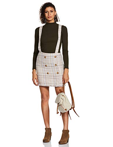 Forever 21 Linen Body con Skirt Tan/Blue