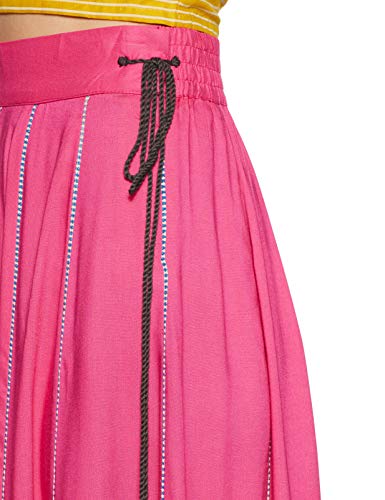 W for Woman Women's Maxi Skirt (18FE55394-12133_Pink_WM_Pink_M)