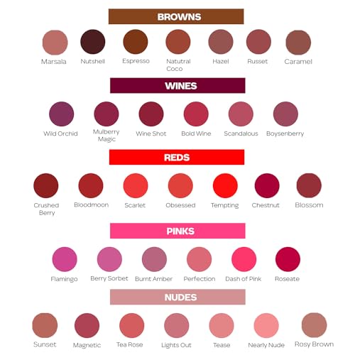 FACES CANADA Ultime Pro HD Intense Matte Lipstick + Primer - Chestnut (Red), 1.4g | 9HR Long Stay | Flawless HD Matte Finish | Intense Color | Lightweight | Smooth Glide | Primer Infused