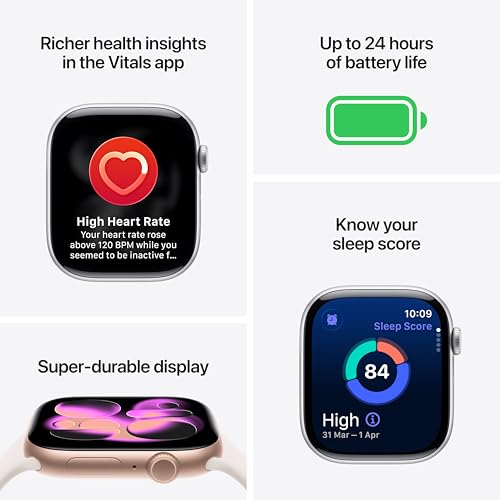 Apple Watch Series 11 GPS 46mm Space Grey Aluminium Case with Black Sport Band - M/L