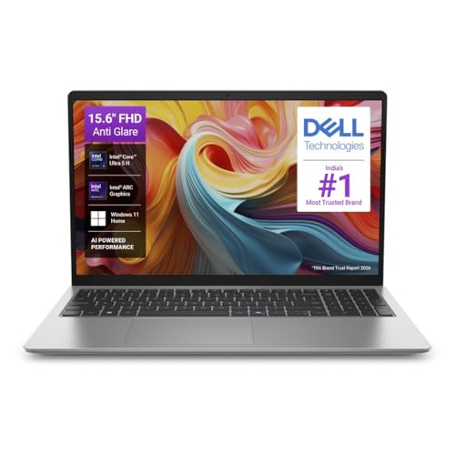 Dell 15 AI Powered Laptop, Intel Core Ultra 5 225H, 16GB DDR5 RAM, 512GB SSD, 15.6" FHD Anti-Glare Display, Intel Arc Graphics, Dedicated Copilot Key, Backlit Keyboard, Silver, Win11 Home + MSO H&S'24