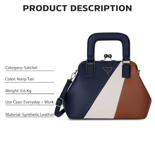 Lavie Signature Women's Macon Frame Satchel Bag | Satchel Handbag for Work | Ladies Purse | Stylish Shoulder Bag | Gift for Women