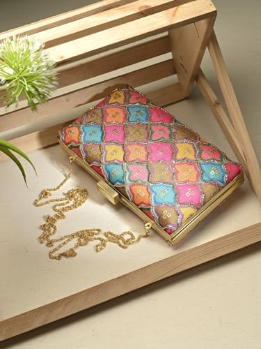 DUCHESS Women Party Box Clutch (Multi)