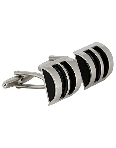 Peluche Black Onyx Stone & Metal Play Cufflinks for Men