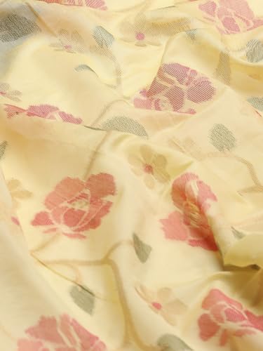 Meena Bazaar Art Silk Saree For Women |YELLOW Colour