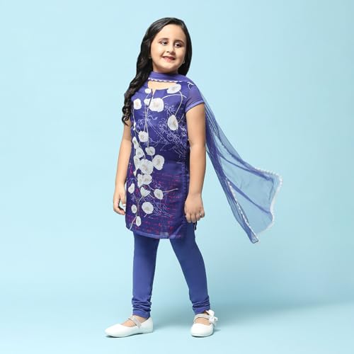 Biba Girls PRINTED STRAIGHT KID(KW2709_BLUE_7)