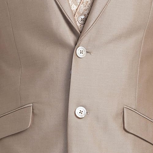 Park Avenue Men's Terry Rayon Blend Business Suit Pants Set (PIDL00259-O6_Dark Brown