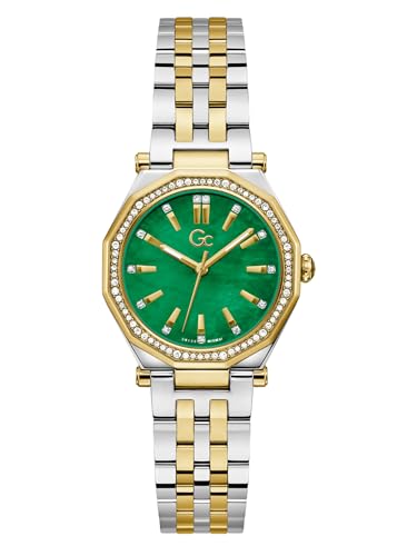 GUESS Collection Round 32mm Green Dial Analog Women Watch - Z55003L9