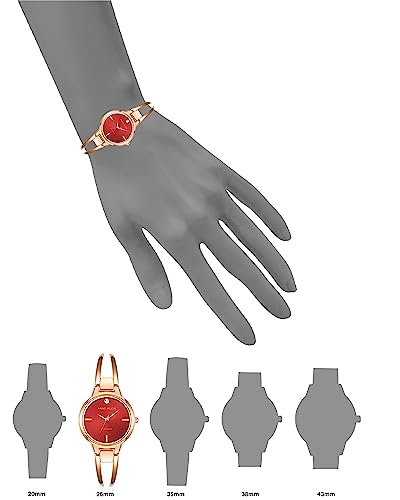 Anne Klein Women's Japanese Quartz Dress Watch with Metal Strap, Rose Gold, 14 (Model: AK/2626BYRG)