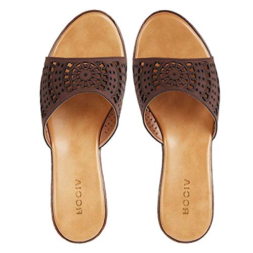 ROCIA Brown Cut Work Design Wedges