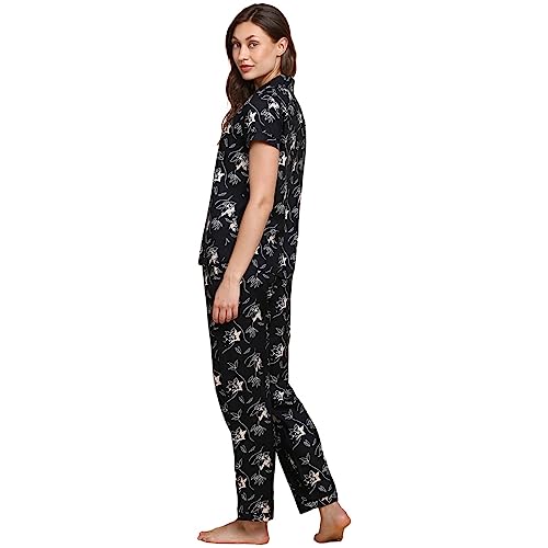 Van Heusen Women Allover Print Lounge Shirt and Pyjama Set Short Sleeves and Soft Handle