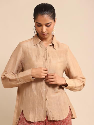 Ritu Kumar Beige Silk Shirt