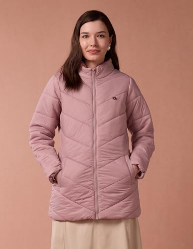 U.S. POLO ASSN. Longline High Neck Puffer Jacket (UWAW24JCK143_Pink_XXL)