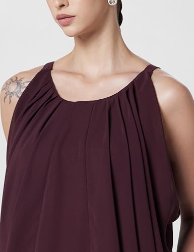 VERO MODA Women's Body Con Mini Dress (2060610006_Winetasting_Small)