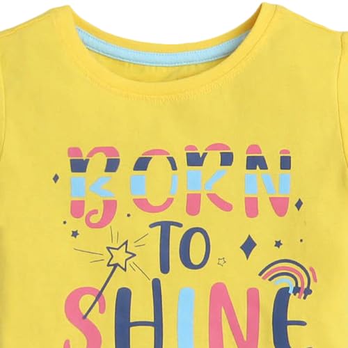 Hopscotch Girls All-Over Print T-Shirts - Pack of 5 In Multi Color for Ages 5-6 Years