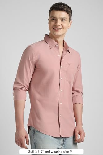American Eagle AE Everyday Slim Fit Button-Up Shirt Pink