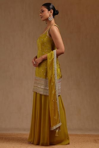 Soch Women's Tissue Salwar Suit Set (OWA5CD22371_Mustard