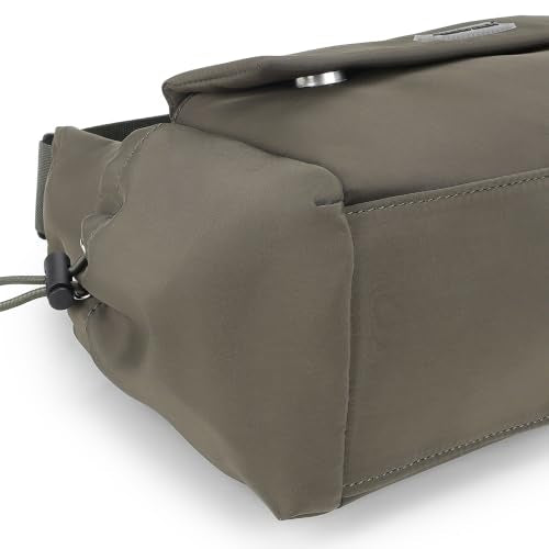 Fastrack Urban Olive Sling Bag for Women | Lightweight Nylon Crossbody Bag | Spacious Compartment with Organizer Pockets | Front Magnetic Pocket | Side Bottle Holders | Adjustable Webbing Strap