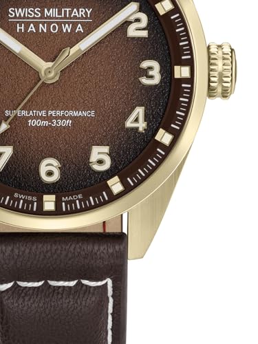 Swiss Military Hanowa Greyhound Brown Dial Analog Watch for Men - SMWGA0001551