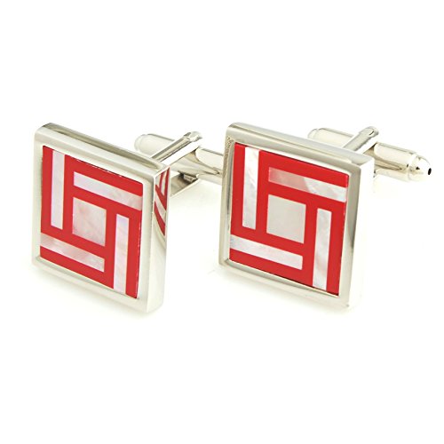 Peluche Natural Mother of Pearl Stone (Semi-precious) Cufflinks for Men