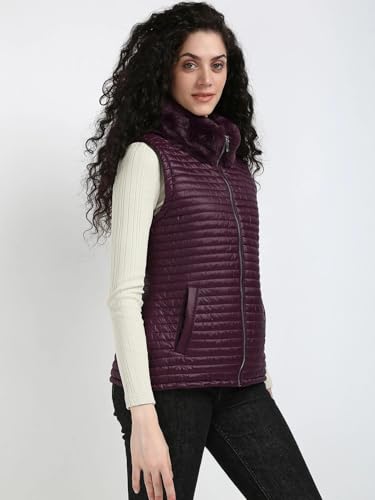 Calvin Klein Jeans Women's A-Line Coat (M4XTS419AUB_Aubergine