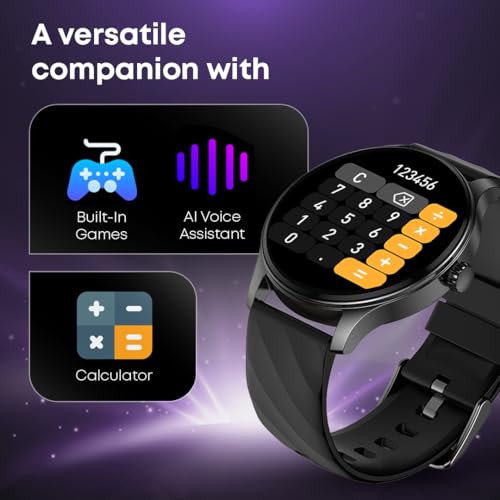 Fastrack Limitless XR1 Smart Watch, 1.38" Ultra VU Display, Singlesync BT Calling, Fast Charge, 100+ Sports Mode, Calculator, AI Voice Assistant, Upto 5 Days Battery, Health Suite, IP68