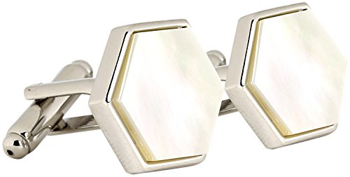 Peluche Natural Mother of Pearl Stone (Semi-precious) Cufflinks for Men