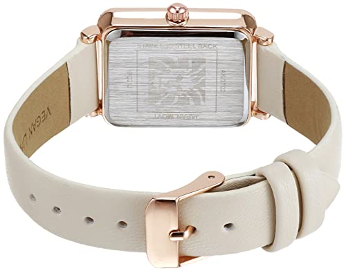 Anne Klein Women's Strap Watch, AK/3702, Cream/Rose Gold, AK/3702RGCR
