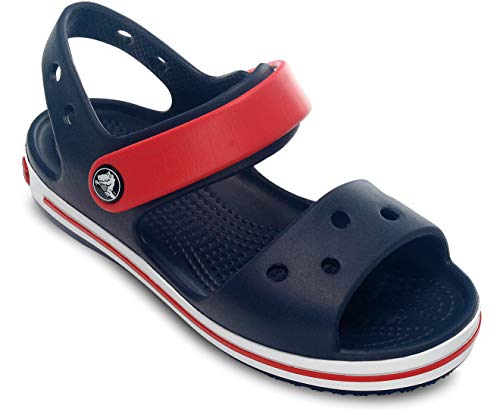 Crocs Unisex Kids Crocband Sandal Kids Croslite Navy/Red Sandal | 5 UK |