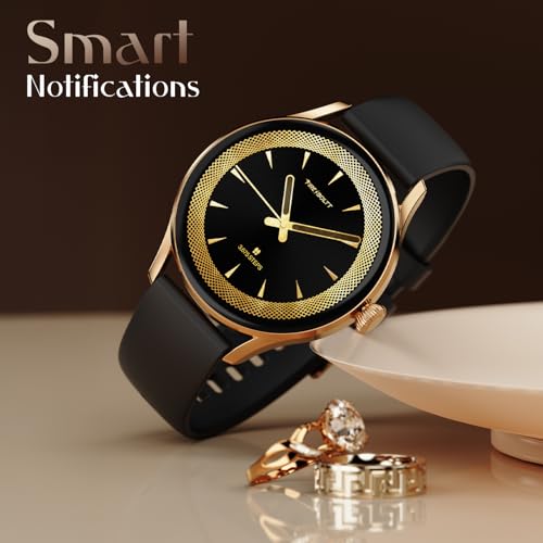 Fire-Boltt Glitz Women Smart Watch with 1.19” AMOLED Display, Bluetooth Calling, Rotating Crown, Always On Display, 1000 Nits Brightness, IP68 Waterproof Mocha Brown