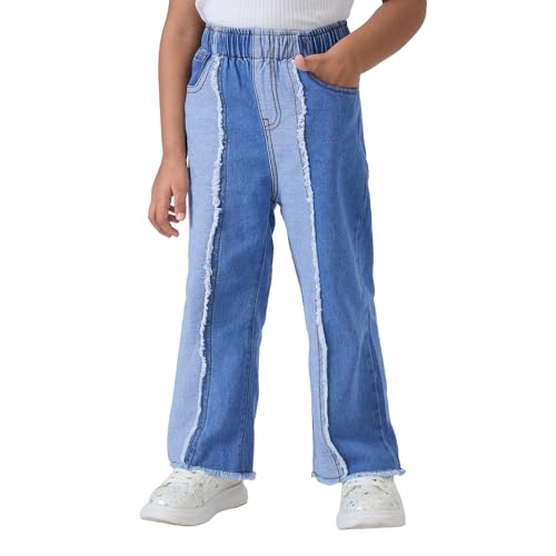 Hopscotch Girls Clean Look Cotton Jeans in Blue Color for Age (2-3 Years)