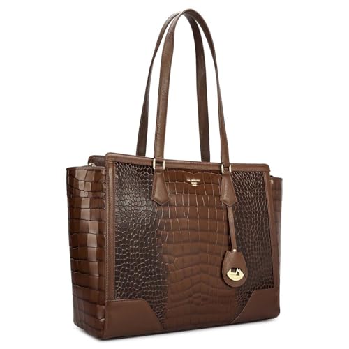 Da Milano Leather Tote Bag for Women - Brown (02020OL)