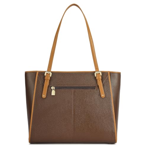 Da Milano Leather Tote Bag for Women - Brown (00173OL)