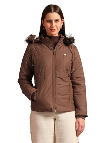 U.S. POLO ASSN. Hooded Solid Padded Jacket (UWAW24JCK152_Brown_S)