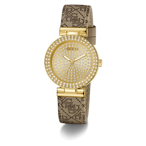 GUESS Champagne Round Dial Analog Women's Watch - GW0943L2