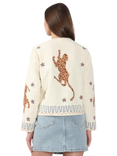 VERO MODA Women's Regular Fit White Jacket