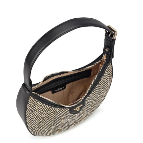 Da Milano Leather Satchel Bag for Women - Black (LB-02146)