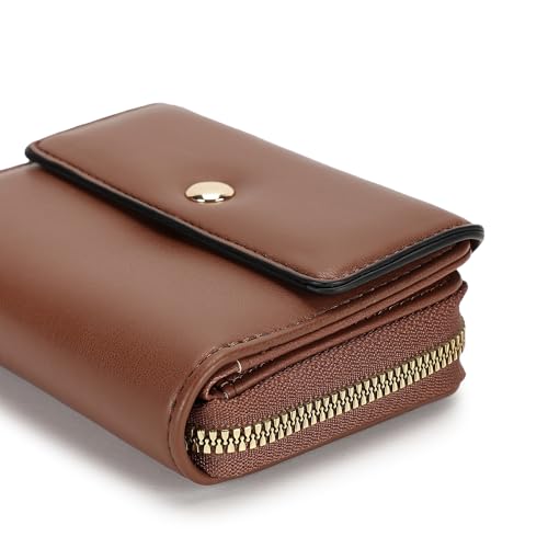 Fastrack Women's Mini Organizer Wallet | Flap Closure, Tri-Fold Design, Zip Coin Pocket, Card & Cash Slots | Compact & Organized | 6 Months Warranty