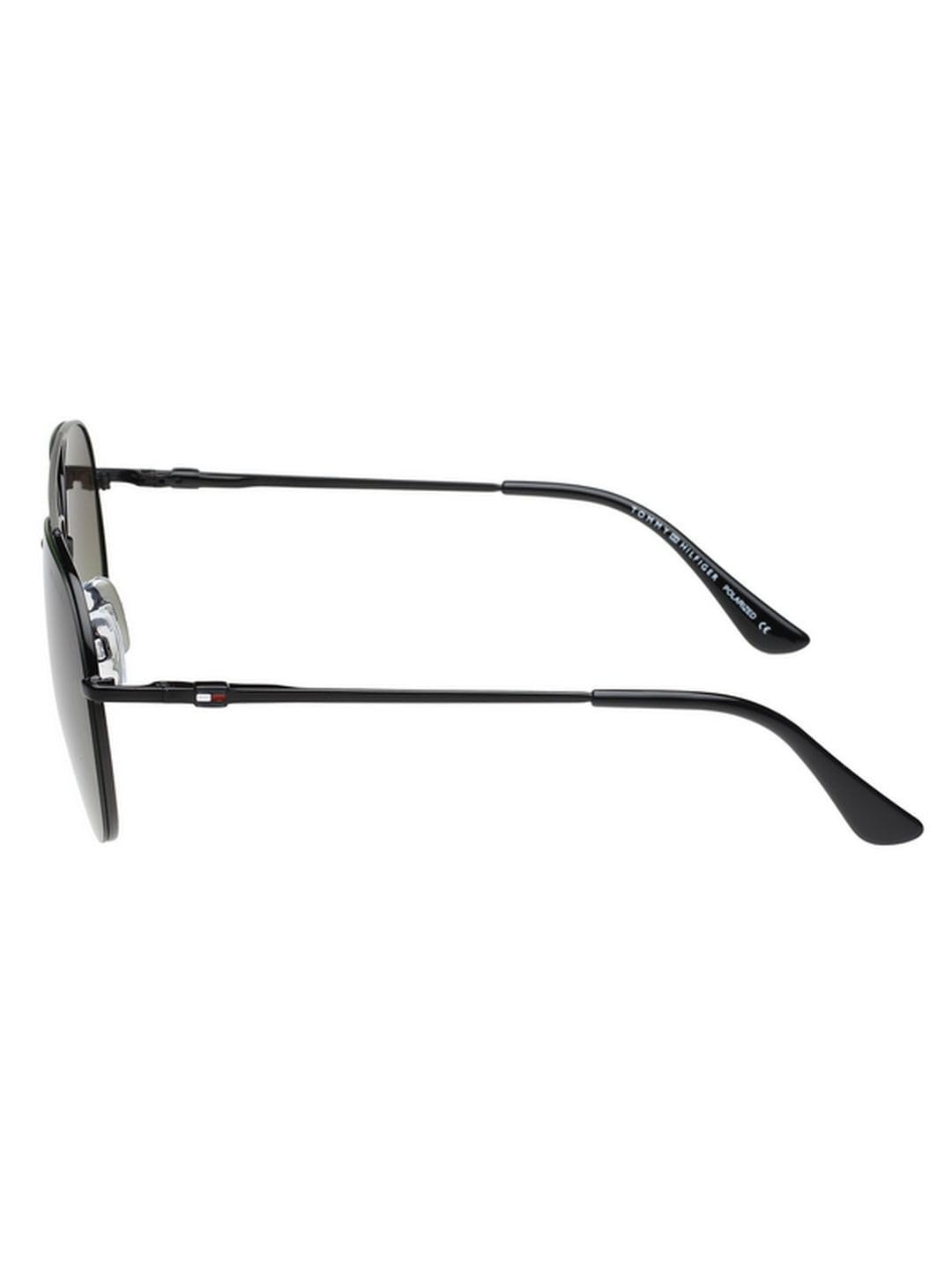 Tommy Hilfiger Sunglasses | Green Lens | Black Frame | Full Rim Aviator Shape Branded Latest and Stylish Polarized Eyewear | 100% UV Protection | Men Sunglasses| Size Medium | TH 1577PL N C4