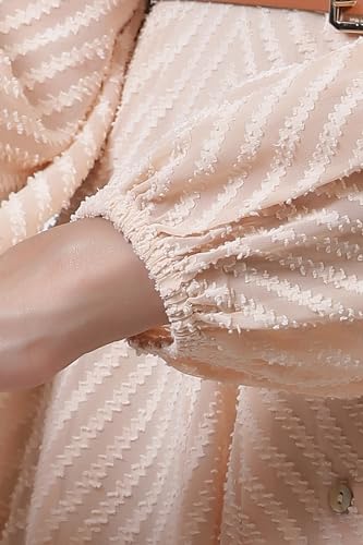 W for Woman Pink Solid Jacquard Flared Dress_24FEW10775-820827_XS