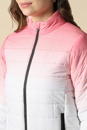 Women Pink Textured Casual Jacket